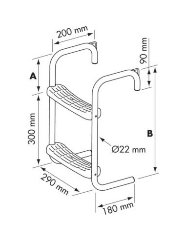Plastimo Steigertrap RVS 2 Treden | Shipsworld