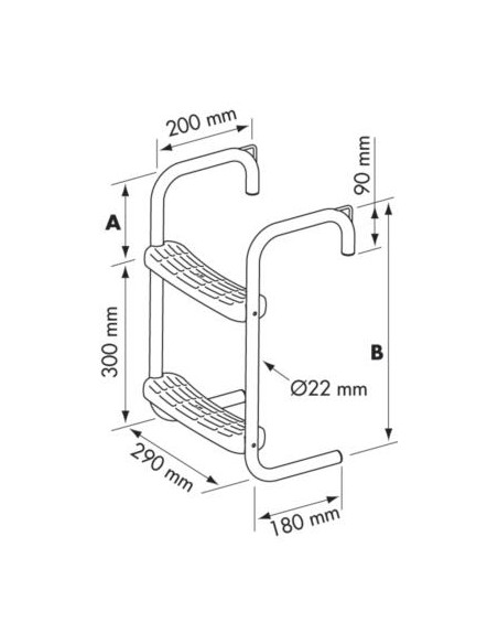 Plastimo Steigertrap RVS 2 Treden | Shipsworld
