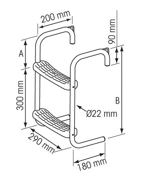 Plastimo Steigertrap RVS 2 Treden | Shipsworld