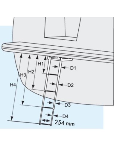 Plastimo Zwemplatformtrap 4 Treden | Shipsworld