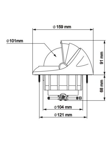 Plastimo Offshore 115 Kompas Zwart | Shipsworld