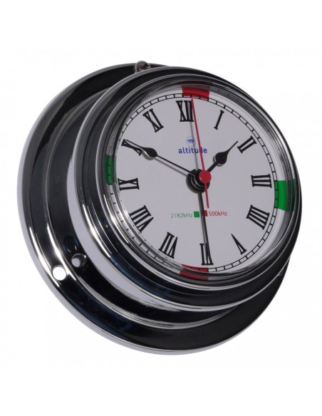 Quartz Klok - Chroom - 95 mm - Radiostilte & Alarm - Altitude