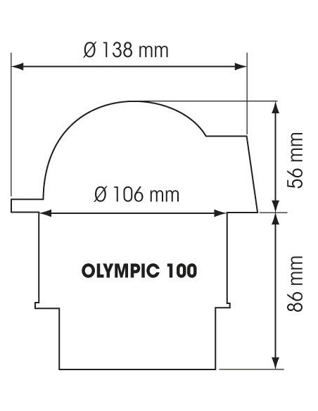 Plastimo Olympic 100 Kompas Wit/Zwart | Shipsworld