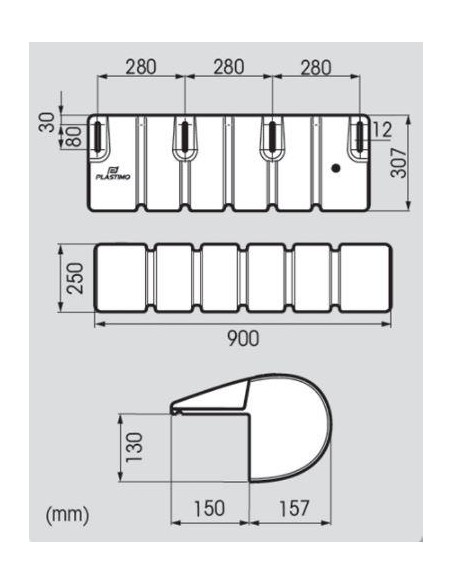 Plastimo Steigerbumper Driekwart Rond Ø307x900mm | Shipsworld