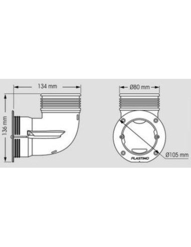 Plastimo EZ Air Slangflens 80 mm Haaks | Shipsworld