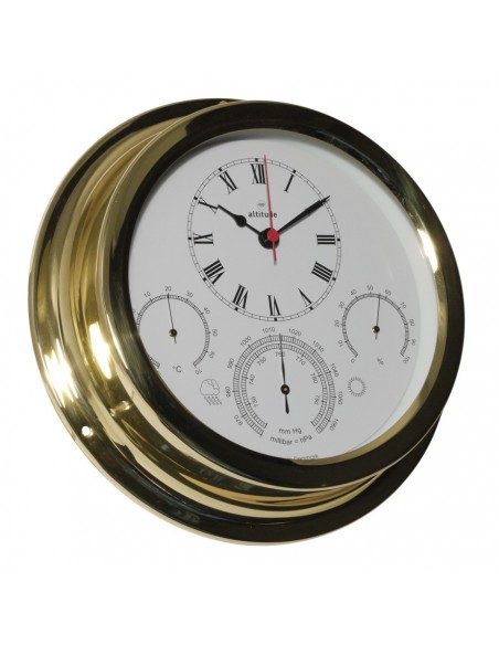 Quartz Klok / Barometer / Thermometer / Hygrometer - 224 mm - Altitude