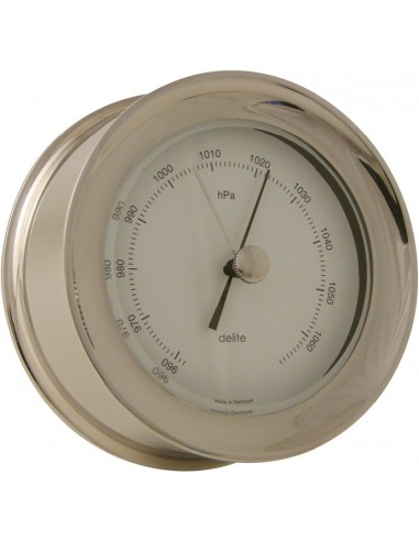 Zealand Barometer - Glanzend RVS - 110 mm - Delite - Scheepsinstrumenten - 630250 - € 199,00