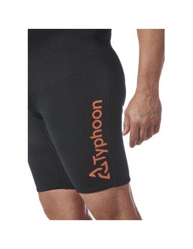 Typhoon Wetsuit Short 3/2 mm Heren Zwart/Oranje L | Shipsworld