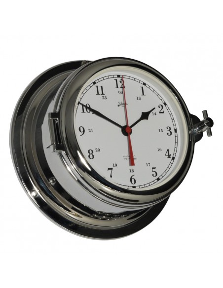 Midi 155 - Quartz Klok - Glazen Slaand - Arabisch - Verchroomd - Schatz 1881