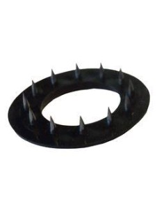 Puntige ring RVS zeilkous 25 mm zwart | Shipsworld