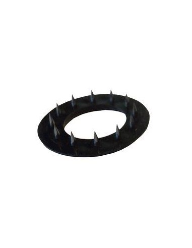 Puntige ring RVS zeilkous 25 mm zwart | Shipsworld