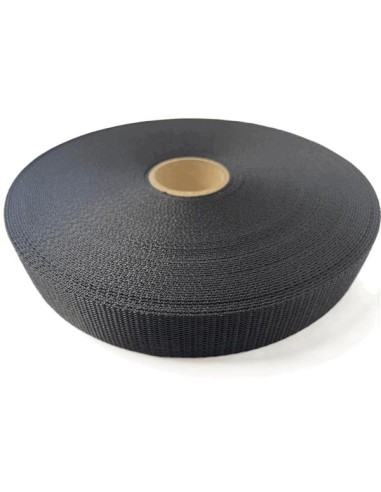 Bainbridge Polyesterband 25 mm Zwart | Shipsworld