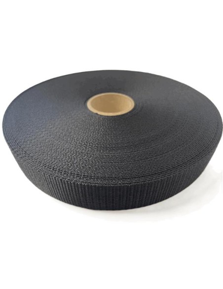Bainbridge Polyesterband 25 mm Zwart | Shipsworld