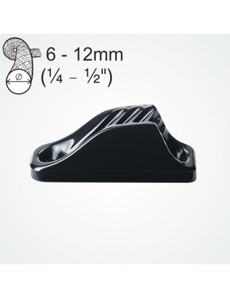 Clamcleat Vertical 6-12 mm Zwart | Shipsworld
