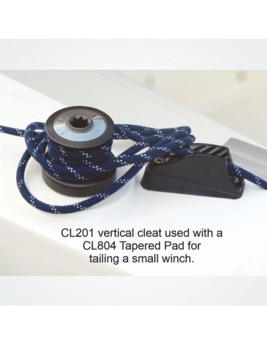 Clamcleat Vertical 6-12 mm Zwart | Shipsworld