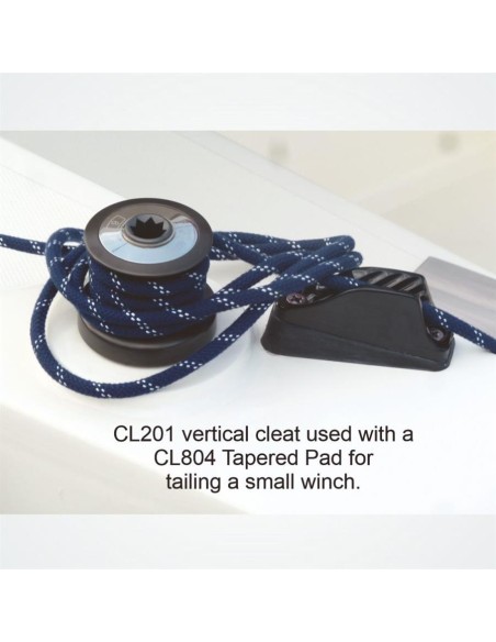 Clamcleat Vertical 6-12 mm Zwart | Shipsworld