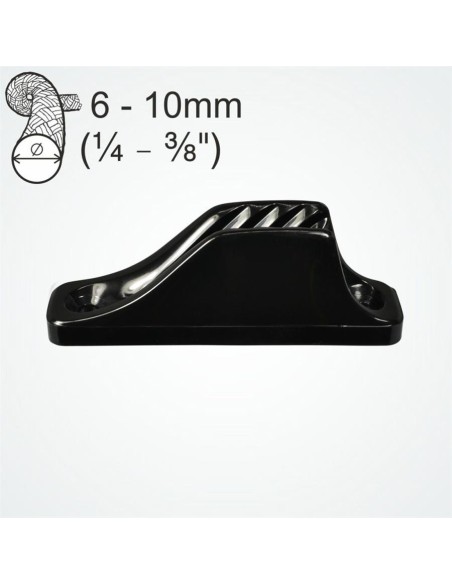 Clamcleat Vertical Old Style 6-10 mm Zwart | Shipsworld
