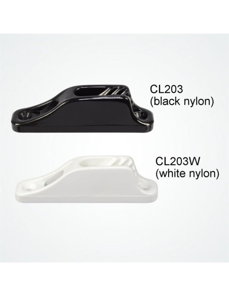 Clamcleat Junior Zwart 3-6 mm | Shipsworld