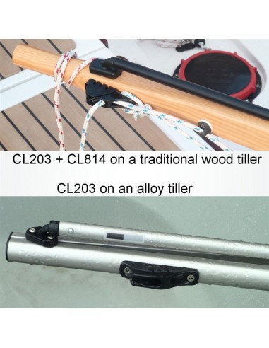 Clamcleat Junior Zwart 3-6 mm | Shipsworld