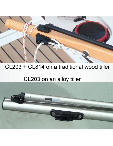 Clamcleat Junior Zwart 3-6 mm | Shipsworld