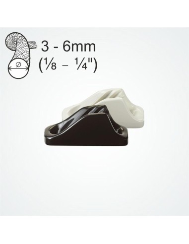 Clamcleat Mini Zwart 3-6 mm | Shipsworld