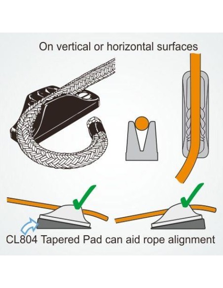 Clamcleat Major 10-16 mm Zwart | Shipsworld