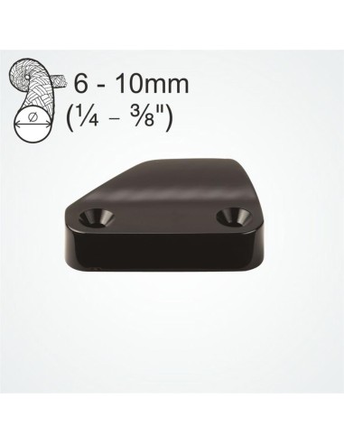Clamcleat Lateral Stuurboord 6-10 mm Zwart | Shipsworld
