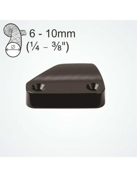 Clamcleat Lateral Stuurboord 6-10 mm Zwart | Shipsworld
