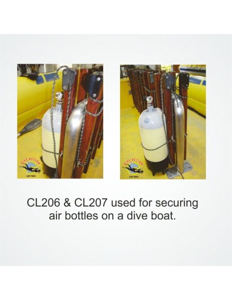 Clamcleat Lateral Stuurboord 6-10 mm Zwart | Shipsworld