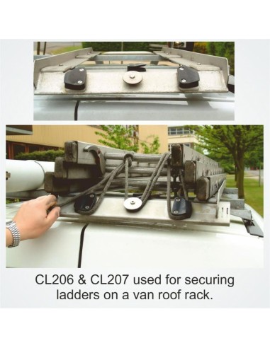 Clamcleat Lateral Stuurboord 6-10 mm Zwart | Shipsworld