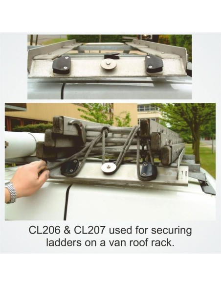 Clamcleat Lateral Stuurboord 6-10 mm Zwart | Shipsworld
