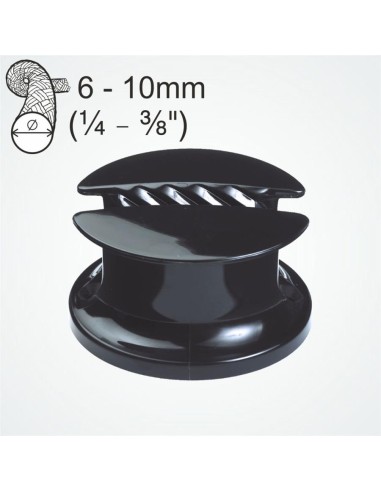 Clam-Bollard 6-10 mm zwart | Shipsworld