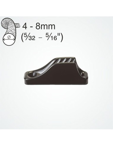 Clamcleat Midi 4-8 mm Zwart | Shipsworld