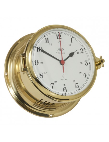 Royal 180 - Quartz Klok - Glazen Slaand - Arabisch - Messing - Schatz 1881