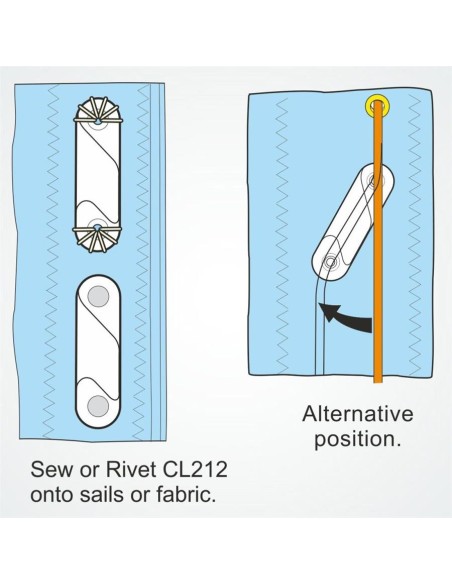 Clamcleat Leech Line Cleat 2-12 mm set | Shipsworld
