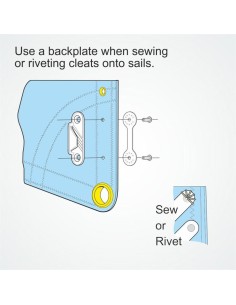 Clamcleat Achterplaat Wit voor CL212/214 | Shipsworld 2