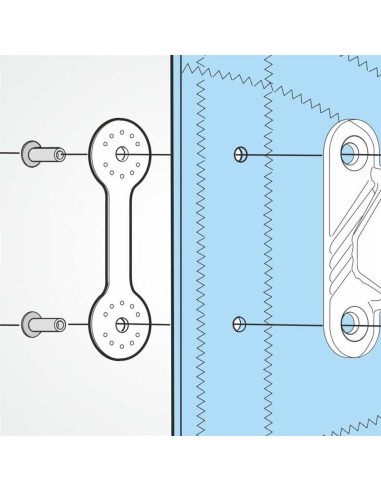 Clamcleat Achterplaat Wit voor CL212/214 | Shipsworld
