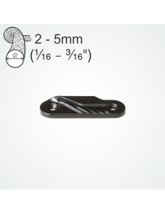 Clamcleat Fine Line bakboord 2-5 mm zwart | Shipsworld