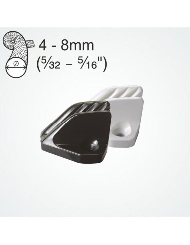 Clamcleat Side-Fixing Midi 4-8 mm zwart | Shipsworld
