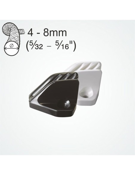 Clamcleat Side-Fixing Midi 4-8 mm zwart | Shipsworld