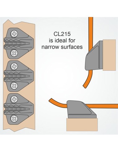 Clamcleat Side-Fixing Midi 4-8 mm zwart | Shipsworld