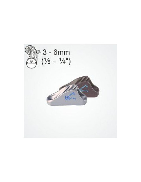 Clamcleat Racing Mini 3-6 mm Zilver | Shipsworld