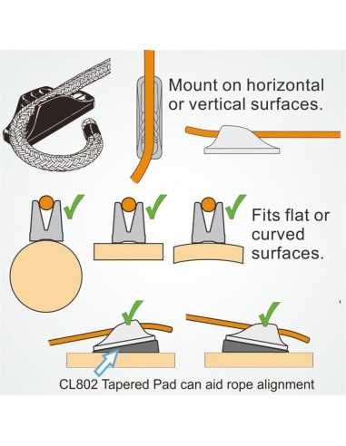 Clamcleat Racing Mini 3-6 mm Zilver | Shipsworld