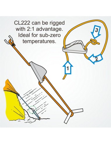 Clamcleat Racing Mini 3-6 mm Zilver | Shipsworld