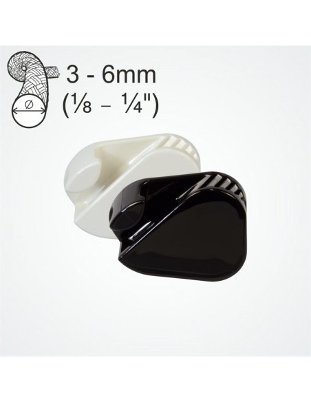 Clamcleat Loop Cleat 3-6 mm Zwart | Shipsworld