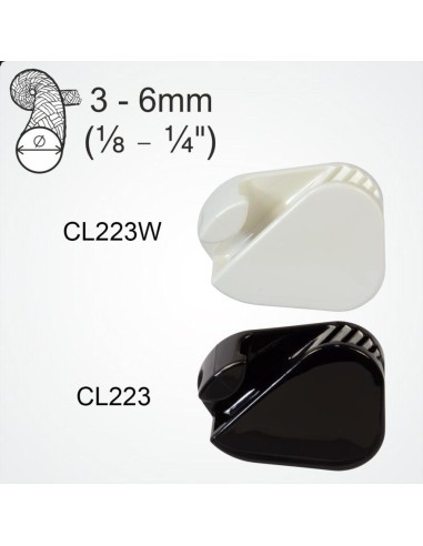 Clamcleat Loop Cleat 3-6 mm Wit | Shipsworld