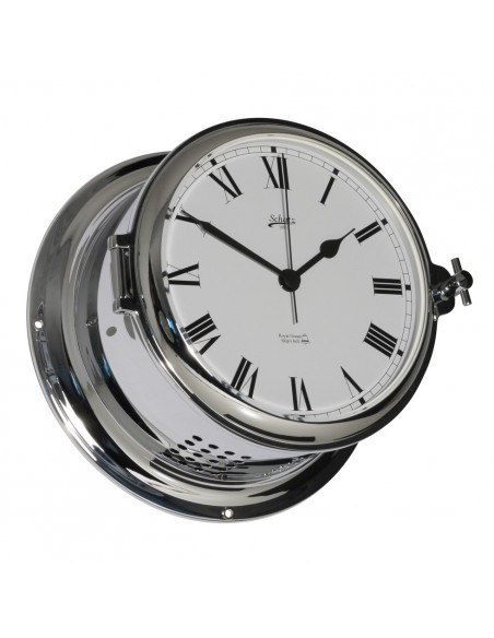Royal 180 - Quartz Klok - Glazen Slaand - Romeins - Verchroomd - Schatz 1881
