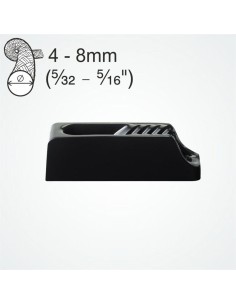 Clamcleat Midi met Fairlead 4-8mm Zwart | Shipsworld