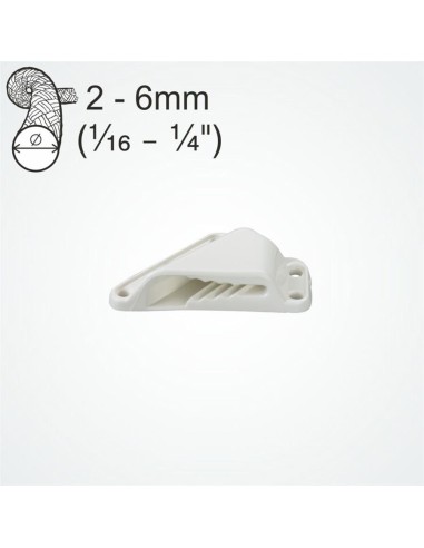 Clamcleat Sail Line Cleat 2-6 mm Wit | Shipsworld