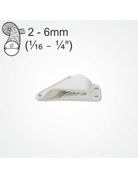 Clamcleat Sail Line Cleat 2-6 mm Wit | Shipsworld